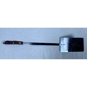 Vinage Mid Century Modern 16-5/8" Riveted Wood Handle Spatula‎ 4-1/2" Flipper